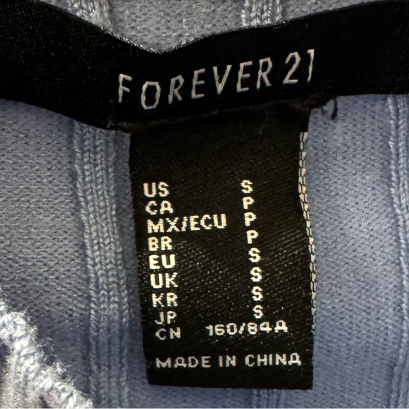 Light Blue Wide Ribbed Mockneck Sweater - Picture 7 of 8